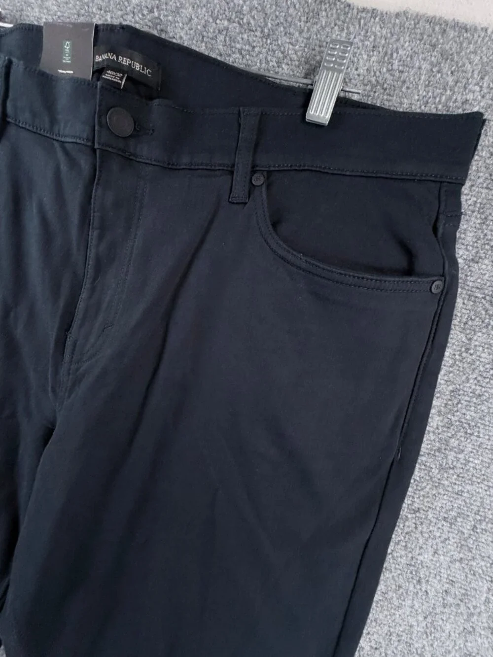 NWT Banana Republic Men 5 Pocket Pants Navy Black Size 40X32 Cotton Chino Casual